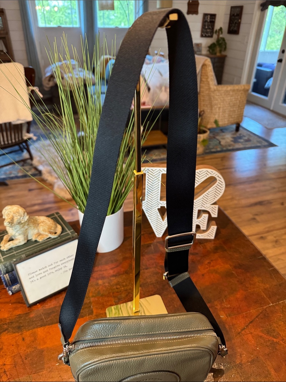 Coach Dempsey Pebbled Leather Camera Bag in Olive - Picture 3 of 13